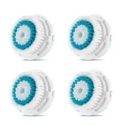 Advance Facial Cleansing Brush Head Replacement, Compatible with Clarisonic devices- 4 Heads for Deep Pore Skin