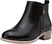 [JEOSSY] Women's Ankle Boots Thick Heel Low Heeled