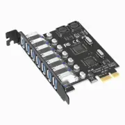 Desktop PCIE to USB 3.0 Expansion Card 7-Port PCI-E Adapter NEC VIA for Windows