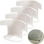 4pcs Bed Sheet Holder Fitted Sheet Straps, Large Holders Keep Sheets Firm & Tight,Bed Sheet Rack with Lock Strip Easy to Install for All Mattress Sizes-White