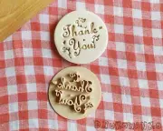 Thank You Stamp Embosser Cookie Cutter Pastry Fondant Dough Biscuit