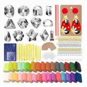 Polymer Clay Earring Making Kit Include 30Pcs Polymer Clay Earring Cutters7531
