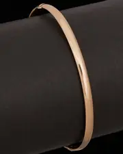 14K Italian Rose Gold Hinged Bangle