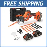 Powerful Cordless Reciprocating Saw with Variable Speed & Tool-Free Blade Change