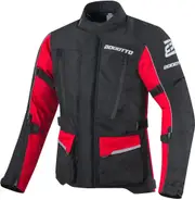 Bogotto Tampar Tour waterproof Motorcycle Textile Jacket, black-red, Size 3XL for Men Black Red