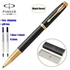 Parker IM Black Grid Gold Trim Rollerball Pen,1 Blue + 1 Black Refill+Gift Box