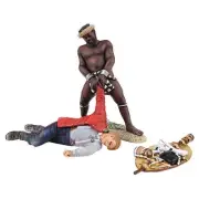 W. Britain: Anglo-Zulu Warrior Stripping Red Jacket from Dead British 24th 20173