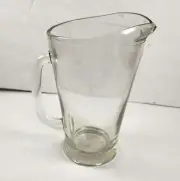 Large Thick Clear Glass Pitcher