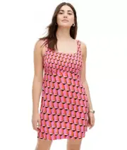 DVF for Target Women's 90's Shift Pink Modern Geo Mini Dress, Size 12