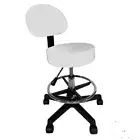 Salon Chair Bar Swivel Stool Office Roller Wheels Portable Leather With Back Foo