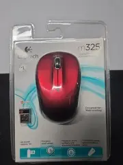 Logitech M325 Wireless Mouse 2.4 GHz 3 buttons 18-month battery Red B01