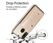 Case for Samsung Galaxy A20/A30/M10S, Leather Wallet Case With Card Pockets Back Flip Shockproof Cover Case-Gold