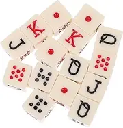 JOINPAYA 15pcs Poker Dice Dice Letter Dice Liar Portable Dice Board Dice Game Props Dices Games Party Game Props Game Dice Props Dice for Classroom Acrylic
