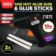 2 Sets 10W Hot Glue Gun Plus 40 Glue Sticks Value Pack Handy Hardware AU STOCK