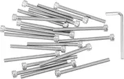 uxcell 20 Pcs M5 x 60mm Hex Socket Head Cap Screws Bolts, 304 Stainless Steel Socket Drive Machine Screws with Hex Wrench, Full Threads