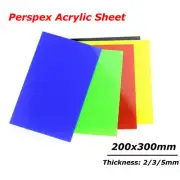 Color Perspex Acrylic Sheet Plate PMMA Plastic Panel 200x300mm Thickness 1-10mm