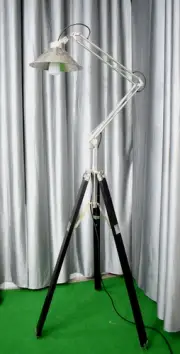 Brass Floor Lamp with Adjustable Shade Home Officer Deco Mid-Century Lamp W Gift