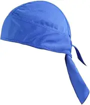 [BIGTEDDY] 1x Blue Fitted Bandana Dorag Chef Du-rag Durag Biker Helmet Liner Hat Headwrap