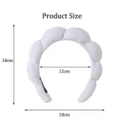 Spa Headband for Women Sponge for Washing Face Skincare Shower-White