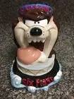 1997 Warner Brothers Six Flags Ceramic Captain Taz Cookie Jar NIB