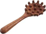 EXQUIMEUBLE Wooden Scalp Comb Shell Shape Ergonomic Hair Brush for Men Natural Wood Relaxation Tool for Scalp and Neck for Home and Travel