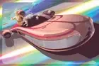 Star Wars New Hope Obi Wan Luke Skywalker X-34 Speeder Foil Screen Print 36x24