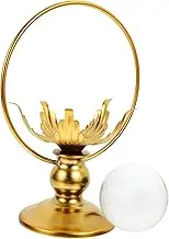 Zerodeko Delicate Crystal Sphere Decoration with Stand Elegant Trophy Shaped Crystal Ball Ornament for Home Office and Present Options and Stylish Design