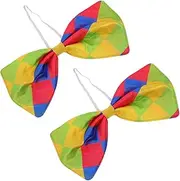 [BESPORTBLE] 2pcs Clown Bow Tie Accessories for Halloween Costume Funny Party Props Oversized Design for Themed Events Craftsmanship for Festivals and Celebrations
