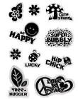 Forever in Time Clear Cling Rubber Stamp Hippy Chick Be Happy Quotes Peace Love