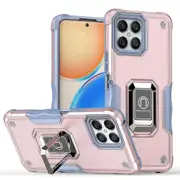 Case for Honor X8 Shockproof Magnetic With Ring Holder - Rose gold