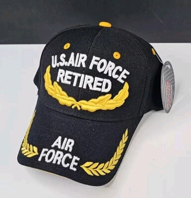 U.S. AIR FORCE RETIRED Hat Cap Adjustable Strap Big One CAP USA Hook & Loop
