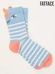FatFace Blue Floral Bee Socks (AC5380) | $17
