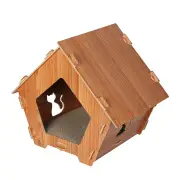 PaWz Cat Scratcher Scratching Board Corrugated Cardboard Scratch Bed Condo House
