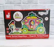 Janod Wooden Magnetic Vertical Puzzle Princess & Carriage NEW