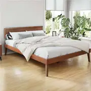 Artiss Bed Frame Single Queen Size Wooden Base Mattress Platform Timber Walnut SPLAY Queen