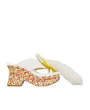 Petal flatform sandal in lambskin 36,37 White