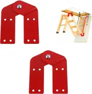 2 Pieces Attic Ladder Hinge Aluminum Step Ladder Hinges Replacement Kit Attic La