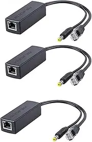 Daseeme 3pcs Poe Splitter 48v to 12v Poe Connectors Splitter Extender