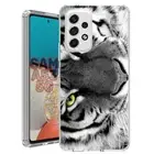 For Samsung Galaxy A23 5g A52 A53 TPU Case Cover+Glass(White Tiger)
