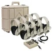 Califone 1218AV-01 Monaural Listening Center, 8 Position, 8 Headphones