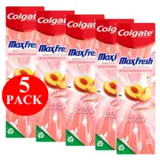 5 x Colgate Max Fresh Toothpaste With Mini Breath Mints Peach Passion 100g