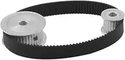 HTD3M 20T 40T Tooth Belt Pulley Kit 16mm Width 100mm Center Distance Reduction 1:2 Gear Belt Pulley Set for CNC Machine