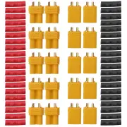 10 Pair URUAV XT30U Male Female Bullet Connectors Power Plug with Heat Shrink Tubing for Lipo Batter