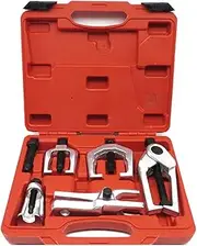 Multifunctional 5pcs BallHead Removal Tool Set Ball Joint Sepa or Ball Joint Tie Rod Pitman Arm Puller Car Repa g Tools Kit Auto BallHead ctor Red One Size