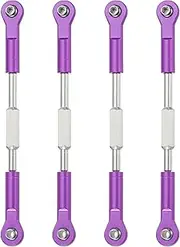 uxcell 4 Pcs Steering Servo Turnbuckle Rod RC Aluminum Alloy Linkages for HSP 1/10 94123 On-Road RC Car (Purple, 96mm)