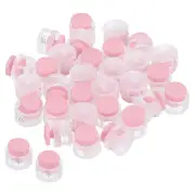 Cord Locks, 100 Pack Round Spring Toggle Stopper, Clear Pink
