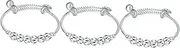 SEWACC 3pcs Chic Baby Bangle Bracelet Adjustable Toddler Jewelry Baby Shower Birthday for Boys Girls