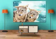 BEAUTIFUL DOGS WITH SNOW SCENERY WALL ARTS high quality Canvas home decor