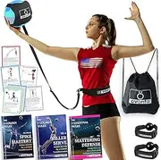 OVANTO Volleyball Training Equipment Aid - Solo Volleyball Trainer Kit to Serve & Spike Like A Pro - Fits 20-46” Waists, Reinforced Cord Stretching 21 ft - Great Volleyball Gifts for Teen Girls & Boys