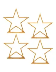 [Oriental] Large Bamboo Star LED Table Lamps 4x52cm in Natural